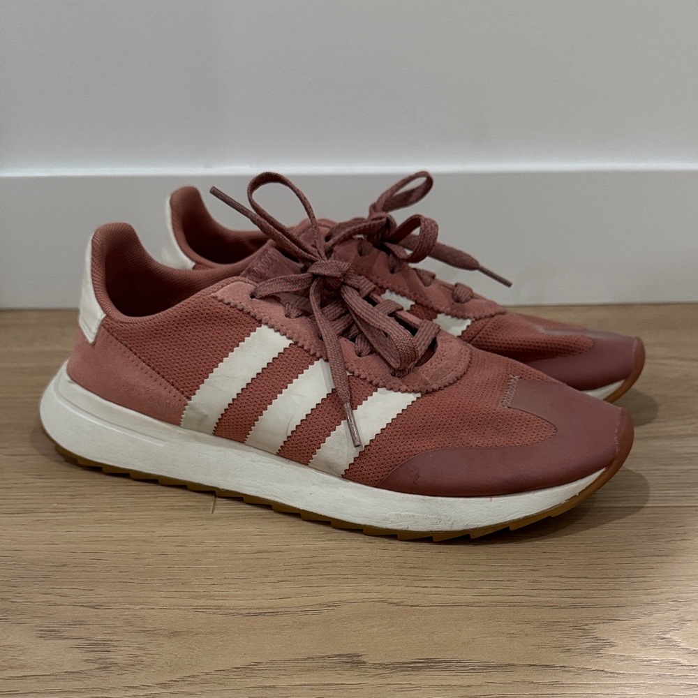 Adidas Rose and Cream Athletic Shoes